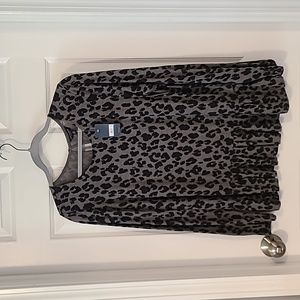 Lucky brand leopard peplum top